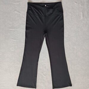 Yogalicious Lux Harmony Flare Crossover Yoga Pants - Black, Size XL
